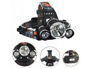 Налобный фонарь 3 x LED T6 цена и информация | Фонарики, прожекторы | kaup24.ee