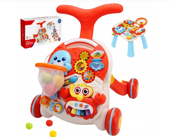 Kõnnitugi/ratastel/interaktiivne laud Luxuma 829C цена и информация | Imikute mänguasjad | kaup24.ee