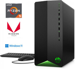 Стационарный компьютер Pavilion Gaming Ryzen 5-4600G 8GB 512GB SSD Radeon Vega 7 Windows 11 Professional  цена и информация | Стационарные компьютеры | kaup24.ee