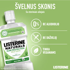 Ополаскиватель для полости рта Listerine Naturals Gum Protection, 500 мл цена и информация | Для ухода за зубами | kaup24.ee