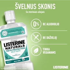 Suuvesi Listerine Naturals Hammastekaitse 500 ml цена и информация | Для ухода за зубами | kaup24.ee