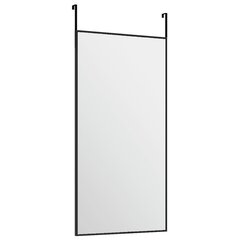 vidaXL uksepeegel, must, 30 x 60 cm, klaas ja alumiinium цена и информация | Зеркала | kaup24.ee