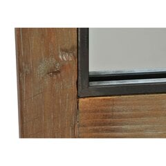 Настенное зеркало DKD Home Decor Чёрный Металл Коричневый Ббереза Окно (60 x 3 x 160 cm) цена и информация | Подвесные зеркала | kaup24.ee