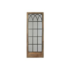 Настенное зеркало DKD Home Decor Чёрный Металл Коричневый Ббереза Окно (60 x 3 x 160 cm) цена и информация | Подвесные зеркала | kaup24.ee