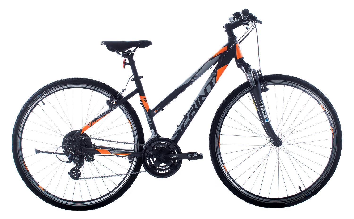 Jalgratas Velosipēds 28 Sprint SINTERO LADY 44cm BLKMatt Gray/Orange BK21S10411 hind ja info | Jalgrattad | kaup24.ee