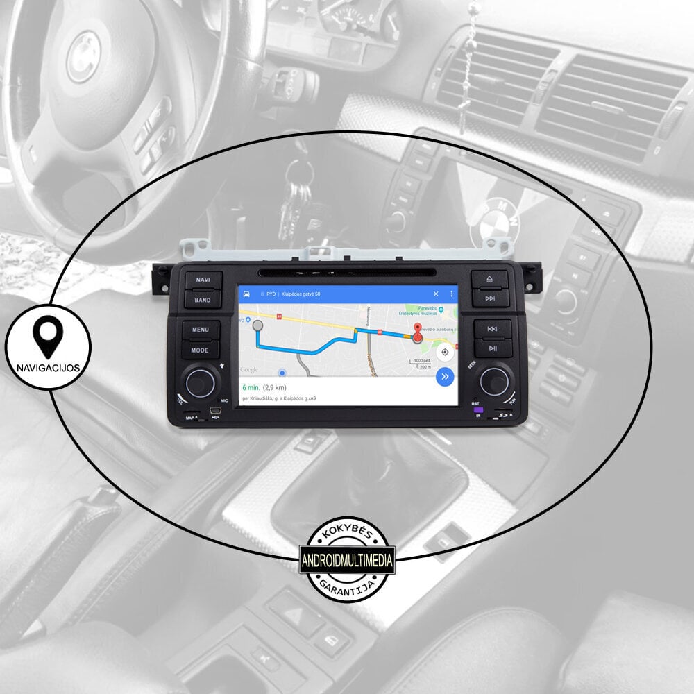 Bmw 3 E46 1998-06 Android Multimedia Org. Imitatsioon цена и информация | Autoraadiod, multimeedia | kaup24.ee