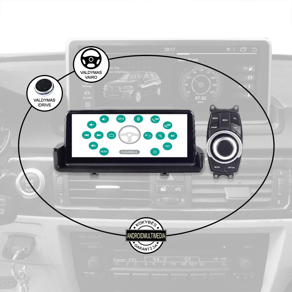 BMW 3 E90, E91 2004-13 Androidi Tahvelarvuti Multimeedia hind ja info | Autoraadiod, multimeedia | kaup24.ee