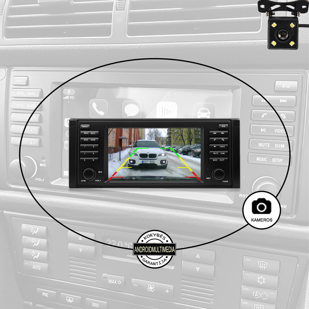 Bmw 5 (E39) X5 (E53) 1995-06 Android multimedia Org. imitatsioon hind ja info | Autoraadiod, multimeedia | kaup24.ee