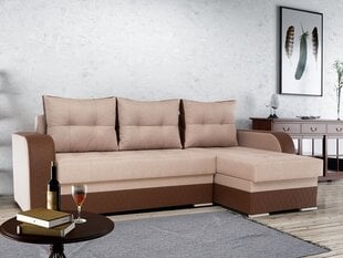 Угловой диван-кровать Lizbona-Malmo 08 + Eco long diamond 1116/60 (экокожа) цена и информация | Диваны | kaup24.ee