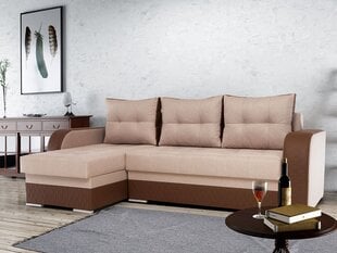 Угловой диван-кровать Lizbona-Malmo 08 + Eco long diamond 1116/60 (экокожа) цена и информация | Диваны | kaup24.ee
