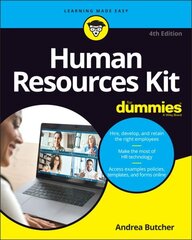 Human Resources Kit For Dummies, 4th Edition 4th Edition цена и информация | Книги по экономике | kaup24.ee