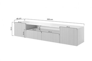 ТВ столик Bogart Nicole 200, белый цвет цена и информация | Тумбы под телевизор | kaup24.ee