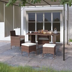 Комплект садовой мебели VidaXL, коричневый цена и информация | Садовые стулья, кресла, пуфы | kaup24.ee