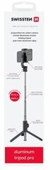 Swissten Bluetooth Selfie Stick Aluminum Tripod For Mobile Phones and GoPro With Remote Control hind ja info | Swissten Mobiiltelefonid, foto-, videokaamerad | kaup24.ee