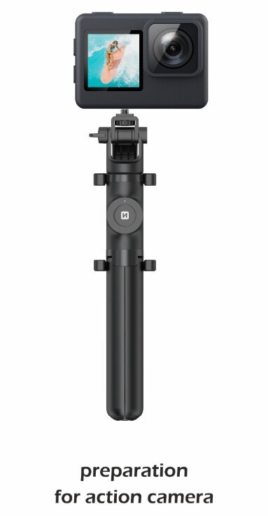 Swissten Bluetooth Selfie Stick Aluminum Tripod For Mobile Phones and GoPro With Remote Control hind ja info | Selfie sticks | kaup24.ee