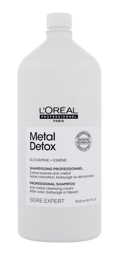 Šampoon liigsete vaskmetallide neutraliseerimiseks juustes L´Oréal Professionnel Metal Detox Anti-Metal Cleansing Cream Shampoo, 1500 ml hind ja info | Šampoonid | kaup24.ee