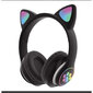 Juhtmeta kõrvaklapid kassikõrvadega, must hind ja info | Kõrvaklapid | kaup24.ee