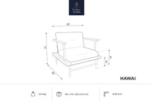 Садовое кресло Calme Jardin Hawai, бежевый цвет цена и информация | Садовые стулья, кресла, пуфы | kaup24.ee