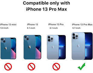 Protection set Apple iPhone 13 Pro Max - Crystal Clear Hard case and 5D tempered glass, selge hind ja info | Telefoni kaaned, ümbrised | kaup24.ee