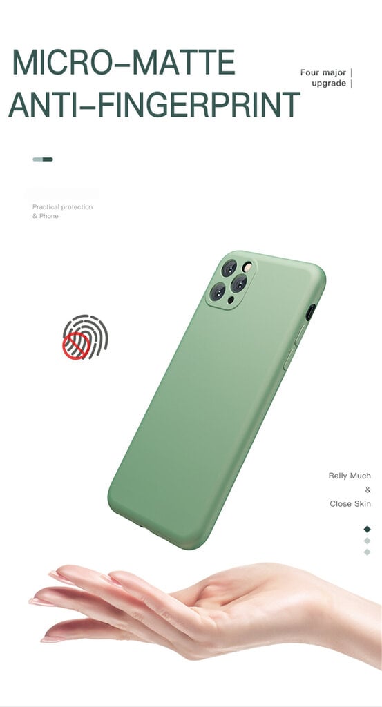 iPhone 11 Pro (5,8″) silikoonümbris – Tumeroheline цена и информация | Telefoni kaaned, ümbrised | kaup24.ee