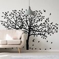 Виниловая наклейка на стену Дерево с листвой Декор интерьера - 200 х 144 см