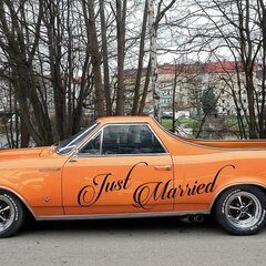 Виниловая наклейка чёрного цвета на машину или стену Just Married Декор интерьера или автомобиля для свадьбы - 100 х 33 см цена и информация | Декоративные наклейки | kaup24.ee