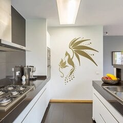 Kuldvärvi vinüülist seinakleebis Hummingbird – 100 x 86 cm hind ja info | Seinakleebised | kaup24.ee