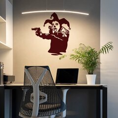 Виниловая красная наклейка на стену Banksy Джокер с оружием Декор интерьера - 100 х 91 см цена и информация | Декоративные наклейки | kaup24.ee