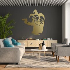 Vinüülist kullast seinakleebis Banksy Joker – 100 x 91 cm цена и информация | Декоративные наклейки | kaup24.ee