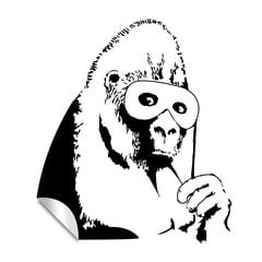 Виниловая наклейка на стену Banksy горилла в маске Декор интерьера - 60 х 53 см цена и информация | Декоративные наклейки | kaup24.ee