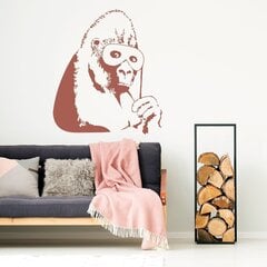 Виниловая розовая наклейка на стену Banksy горилла в маске Декор интерьера - 60 х 53 см цена и информация | Декоративные наклейки | kaup24.ee