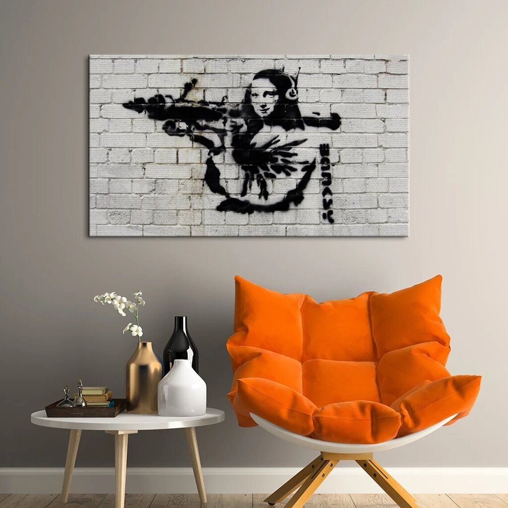 Seinapildi lõuend Banksy Graffiti Mona Lisa- 60 х 40 cm hind ja info | Seinakleebised | kaup24.ee