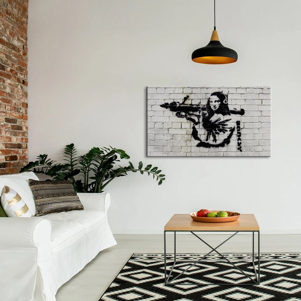 Seinapildi lõuend Banksy Graffiti Mona Lisa- 60 х 40 cm hind ja info | Seinakleebised | kaup24.ee