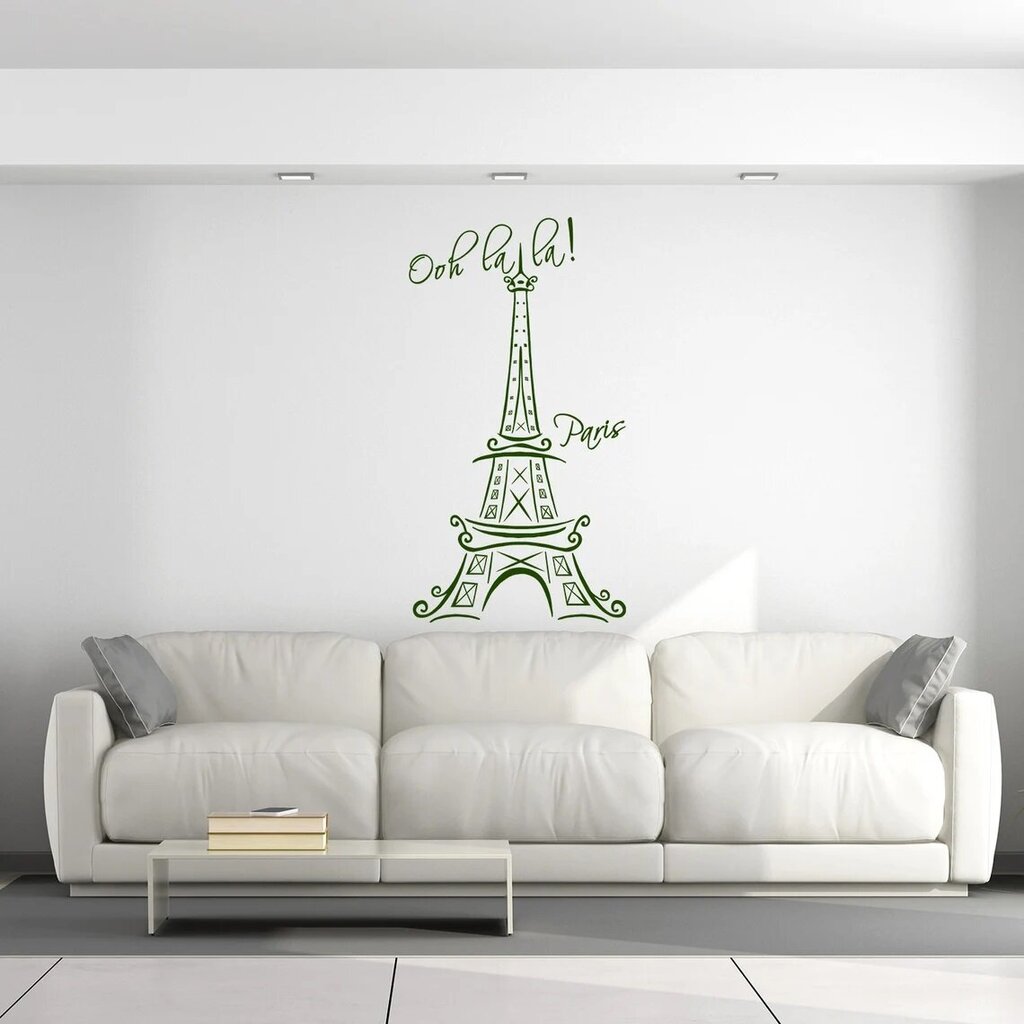 Vinüülroheline seinakleebis Eiffeli torn – 140 X 73 cm цена и информация | Seinakleebised | kaup24.ee