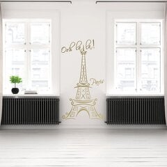 Vinüülkuldne seinakleebis Eiffeli torn - 140 x 73 cm цена и информация | Декоративные наклейки | kaup24.ee