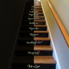 Наклейки для лестницы Вдохновляющая надпись Светящиеся в темноте стикеры Декор интерьера для семьи цена и информация | Декоративные наклейки | kaup24.ee