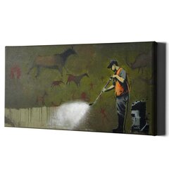 Seinapildi lõuend Banksy Graffiti tänavapuhastaja – 40 x 60 cm цена и информация | Декоративные наклейки | kaup24.ee