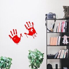 Виниловая наклейка на стену Кровавые руки Дизайн интерьера на Хеллоуин - 40 х 25 см цена и информация | Декоративные наклейки | kaup24.ee