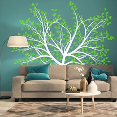 Vinüülist seinakleebis Valge puu lehestikuga botaaniline sisekujundus – 180 x 147 cm hind ja info | Seinakleebised | kaup24.ee