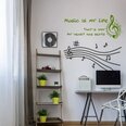 Vinüülroheline seinakleebis muusikaline inspireeriv kiri Treble Clef sisekujundus – 60–25 cm