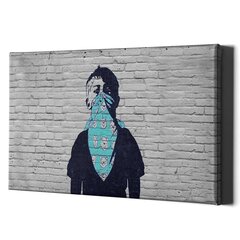 Seinapildi lõuend Banksy Graffiti revolutsioonilise disainiga sisekujundus – 60 x 40 cm hind ja info | Seinakleebised | kaup24.ee