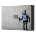 Seinaprindi lõuend Banksy grafiti roboti ja vöötkoodiga – 60 x 40 cm