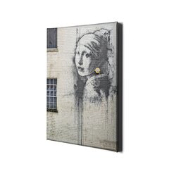 Seinatrükk lõuend Banksy tüdruk pärlkõrvarõngaga – 60 x 40 cm hind ja info | Seinakleebised | kaup24.ee