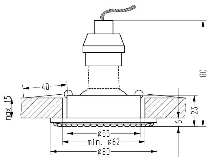 Candellux laevalgusti Soc-01 BK hind ja info | Laelambid | kaup24.ee