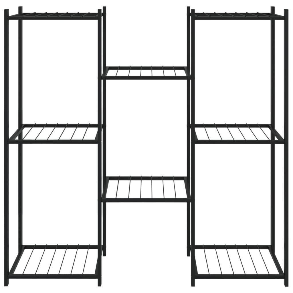 vidaXL lillealus, 83 x 25 x 80 cm, must, raud hind ja info | Vaasid, alused, redelid lilledele | kaup24.ee