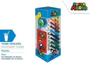 Super Mario kirjutuskomplekt komplektis 35 tükki цена и информация | Канцелярские товары | kaup24.ee