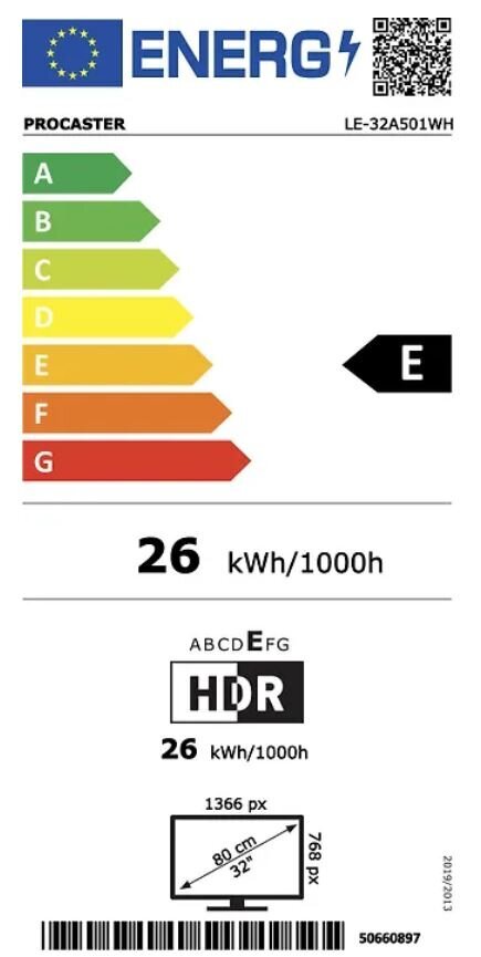 ProCaster LE-32A501WH hind ja info | Telerid | kaup24.ee