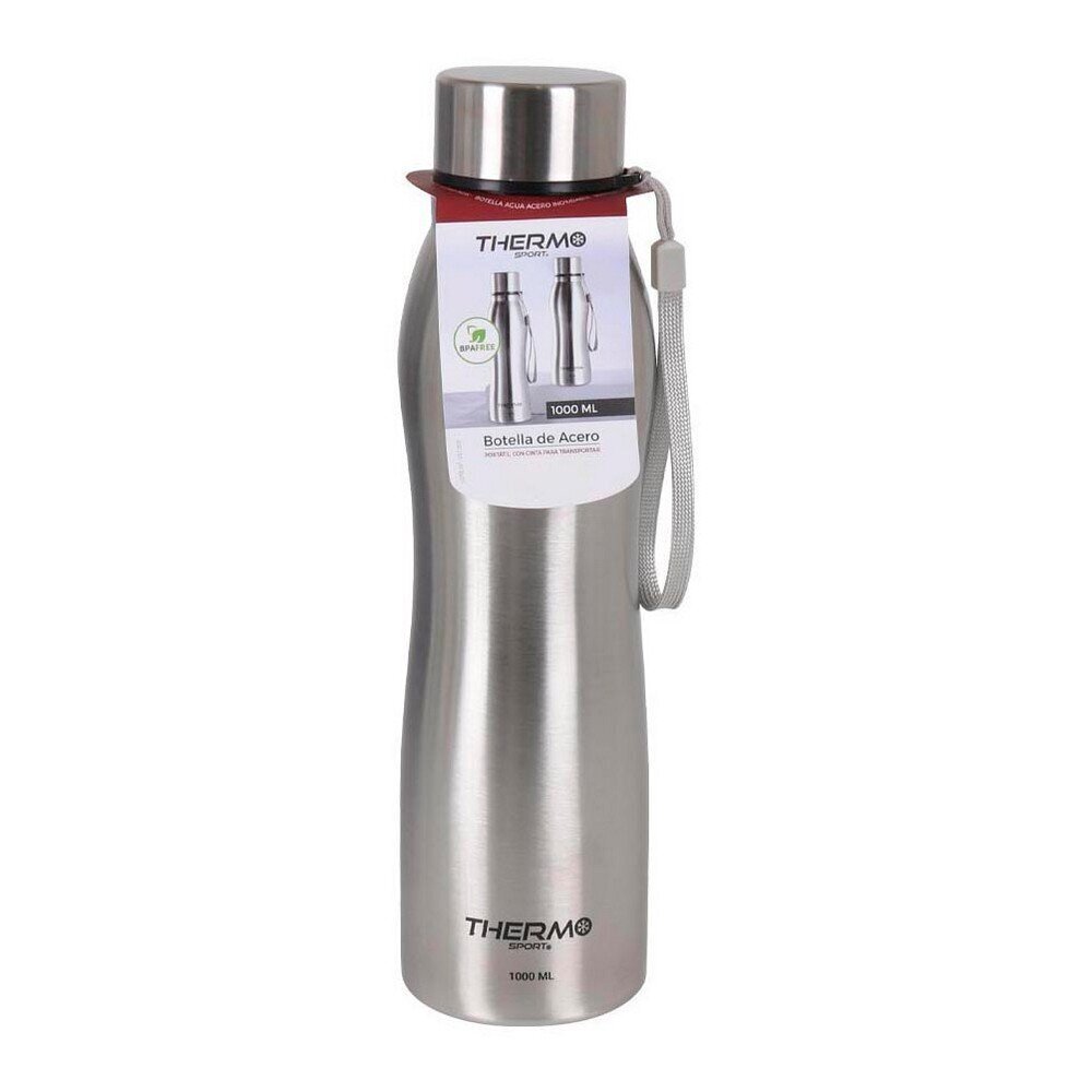 Termopudel ThermoSport Hõbedane Teras (1000 ml) hind ja info | Joogipudelid | kaup24.ee