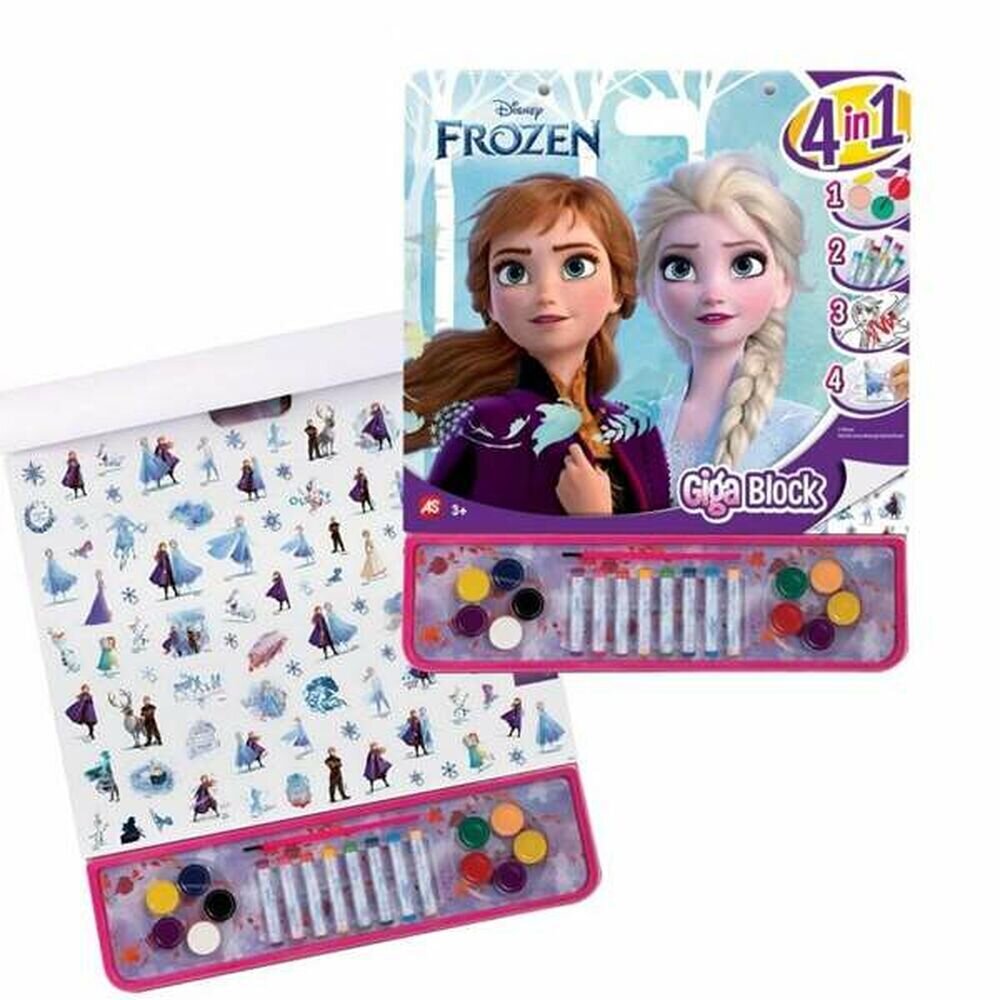 Värvimispaberite plokk Frozen Giga Block 4-funktsiooniline 35 x 41 cm цена и информация | Kirjatarbed | kaup24.ee