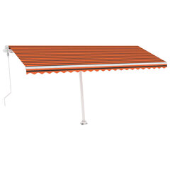 vidaXL iseseisev automaatne varikatus 500 x 300 cm oranž/pruun цена и информация | Зонты, маркизы, стойки | kaup24.ee